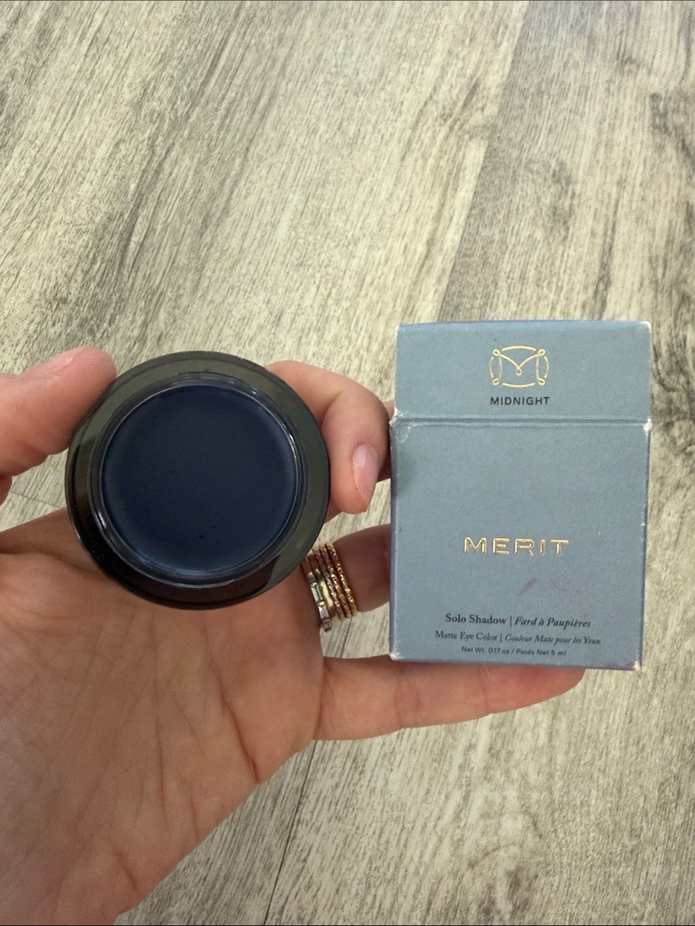 Merit Midnight Solo Shadow Matte Eye Color - Deep Navy